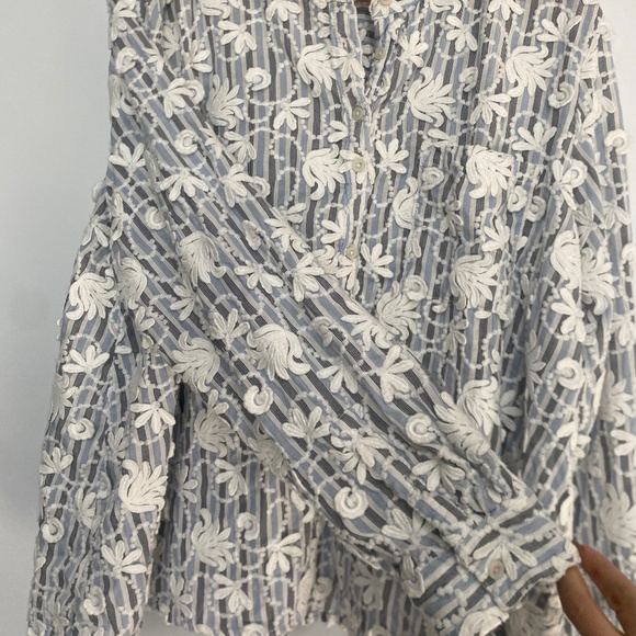 Anthropologie Pilcro XL The Whitney Trapeze Buttondown Top - Picture 9 of 14